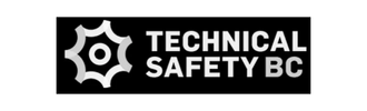 Logo for Technical Safety BC on a black background.