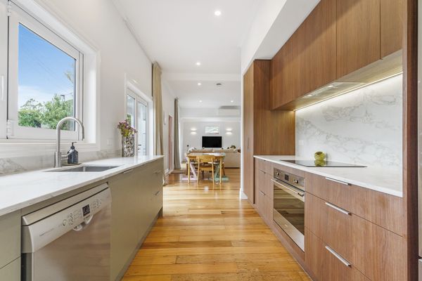 Home renovation with new lighting and appliances installed by electrician