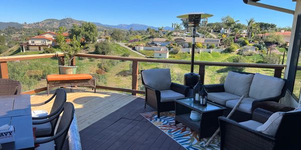 Another view of the two story deck and railing I built in Fallbrook, CA