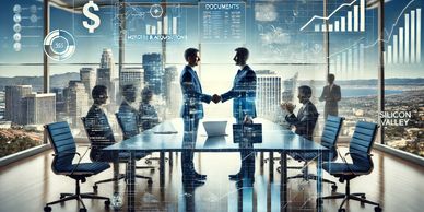 Image of a buy-side acquirer and a sell-side business owner.