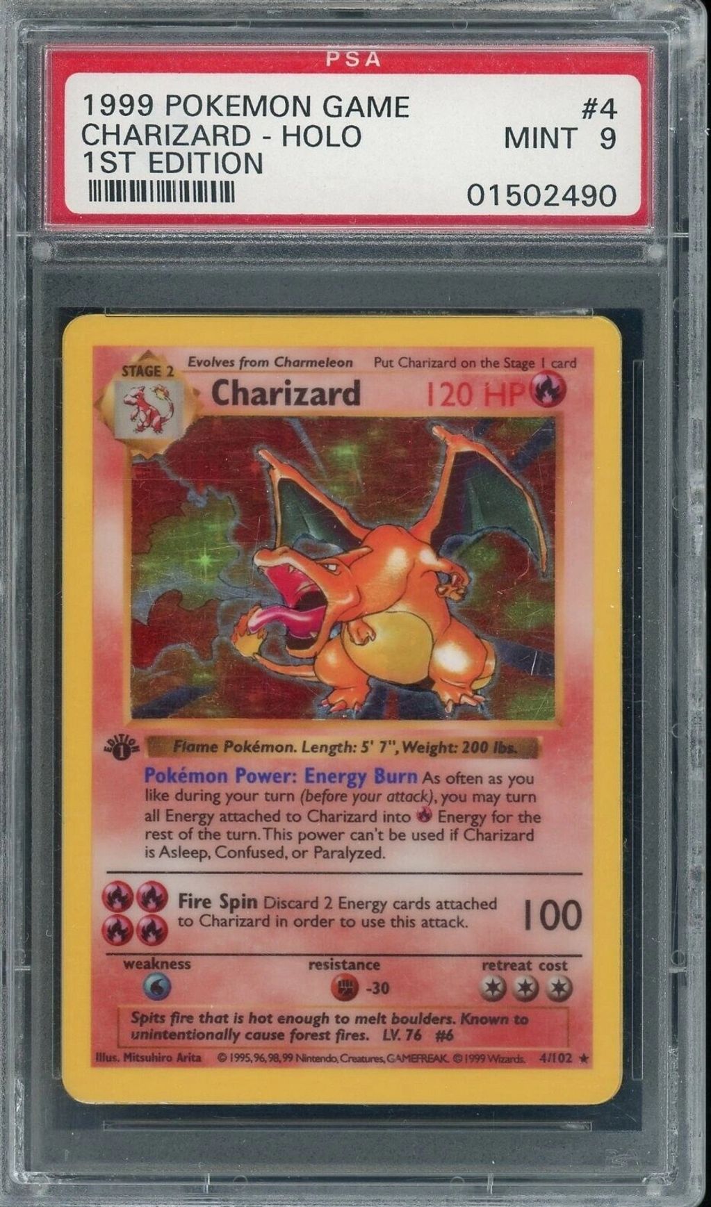 1st Edition Charizard PSA 9 
