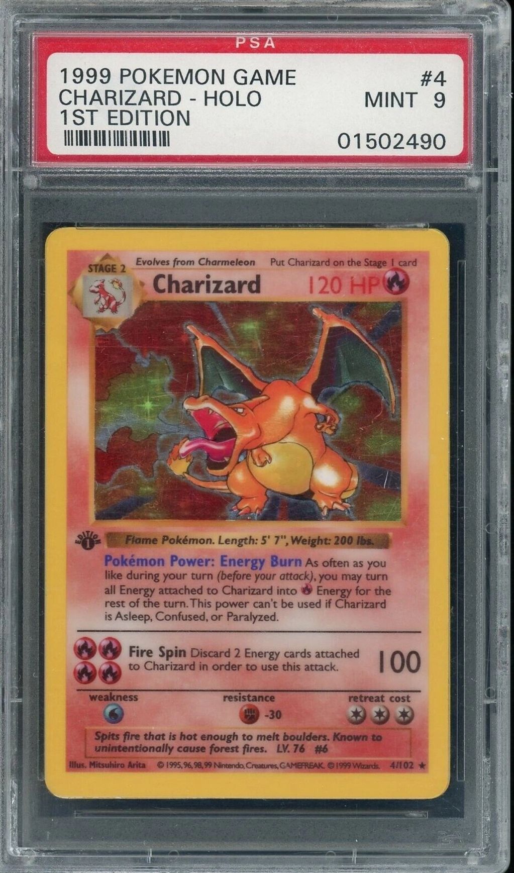 1st Edition Charizard PSA 9 
