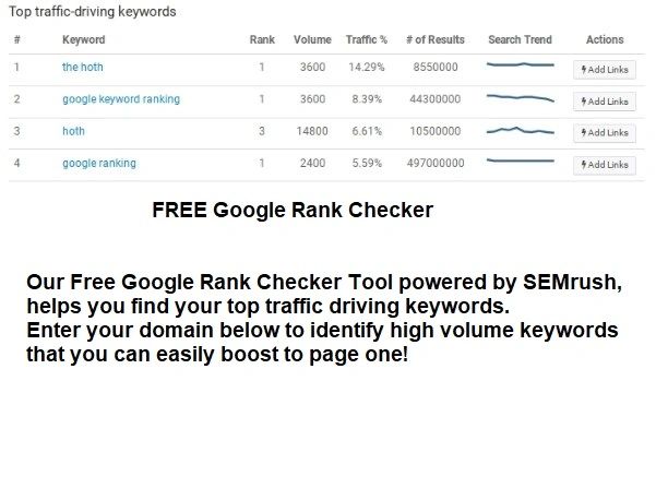 FREE Google Rank Checker Charlotte
FREE Google Rank Checker
Google Rank Checker
free traffic generat