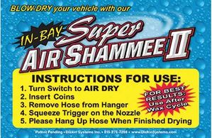 For your convenience an Air Shamme is located in each of our bays.