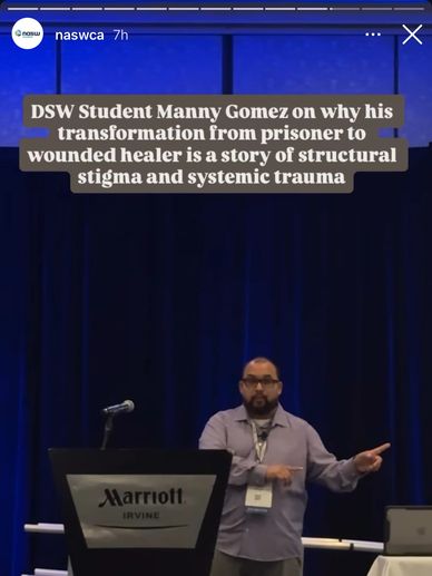 Manny Gomez speaks on his journey from prisoner to healer at Marriott Irvine conference.