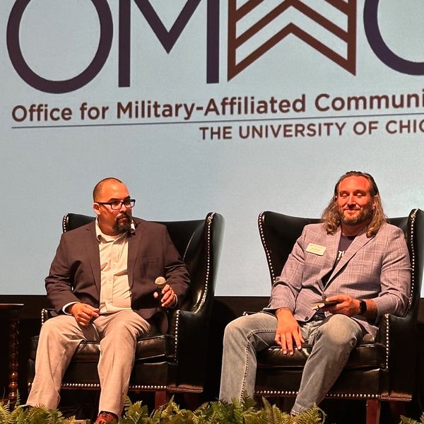 Panel discussion at University of Chicago's Office for Military-Affiliated Communities event.