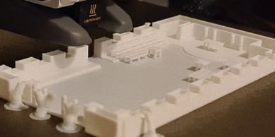 a PLA 3d print of a building
