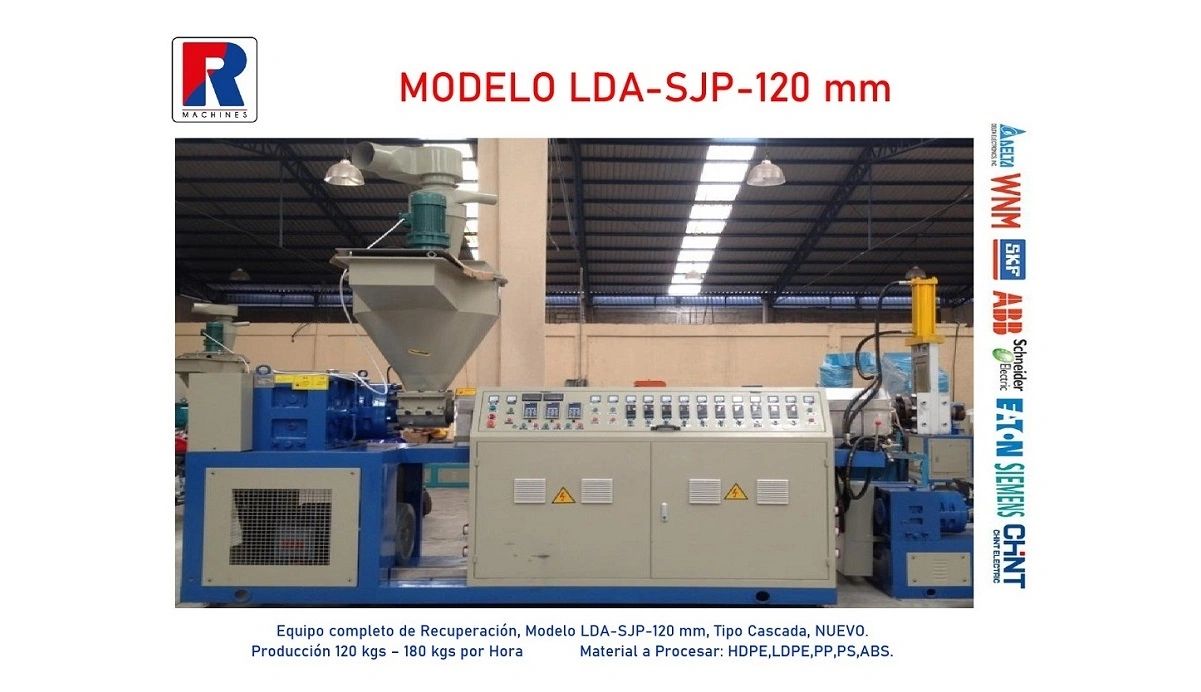 Equipo de recuperación LDA-SJP-120 mm para procesamiento de plásticos.