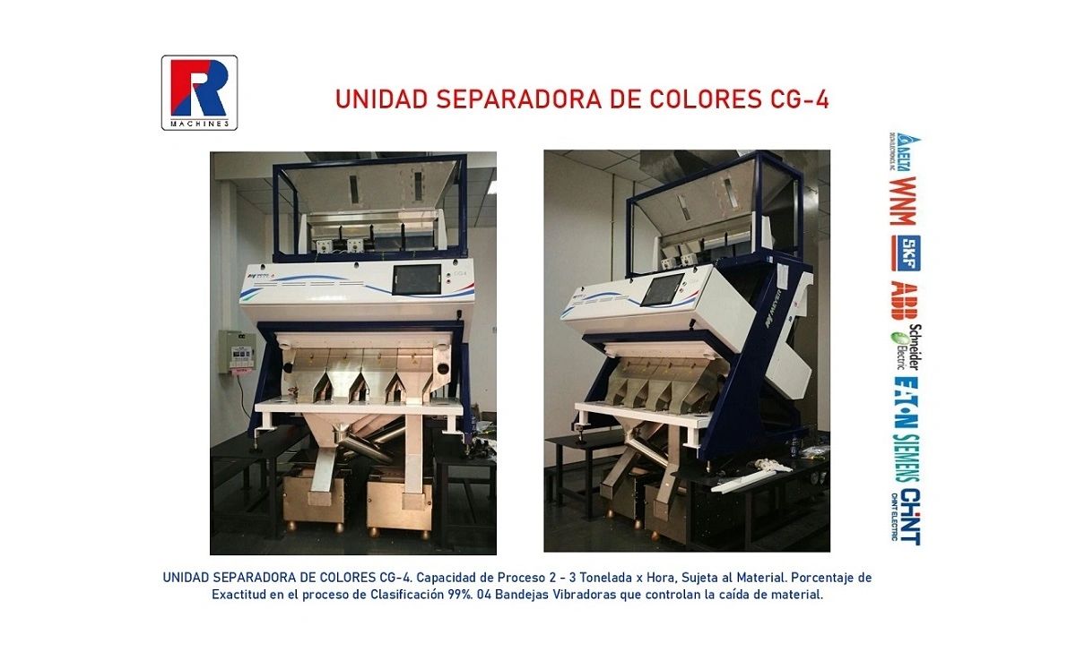 Unidad separadora de colores CG-4 para proceso de clasificación.