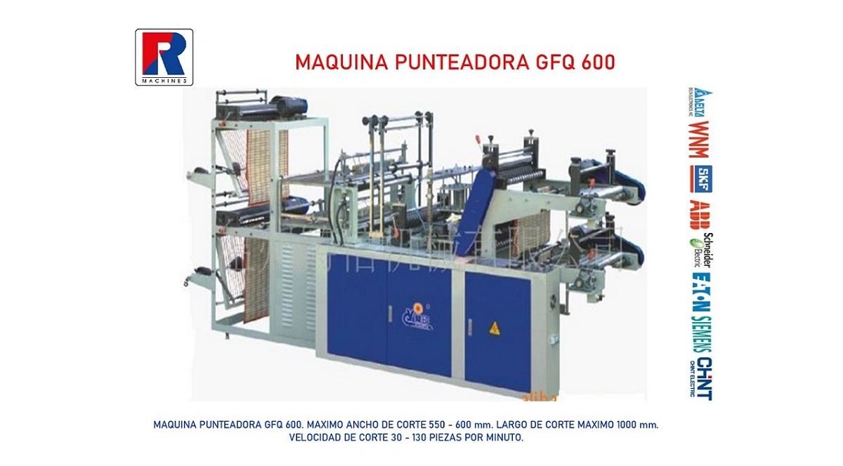 Máquina punteadora GFQ 600 para corte preciso de materiales.