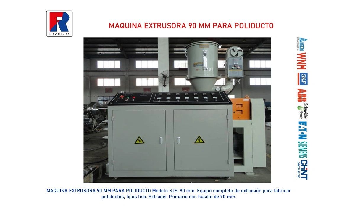 Máquina extrusora de 90 mm para poliducto.
