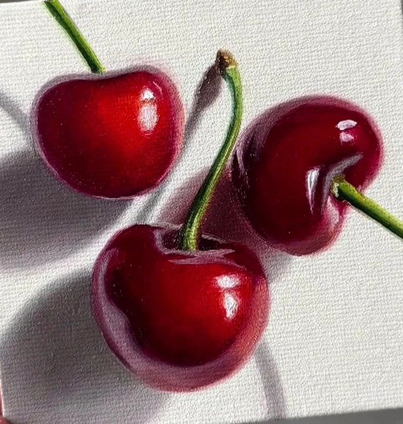 Cherries Original Oil Painting