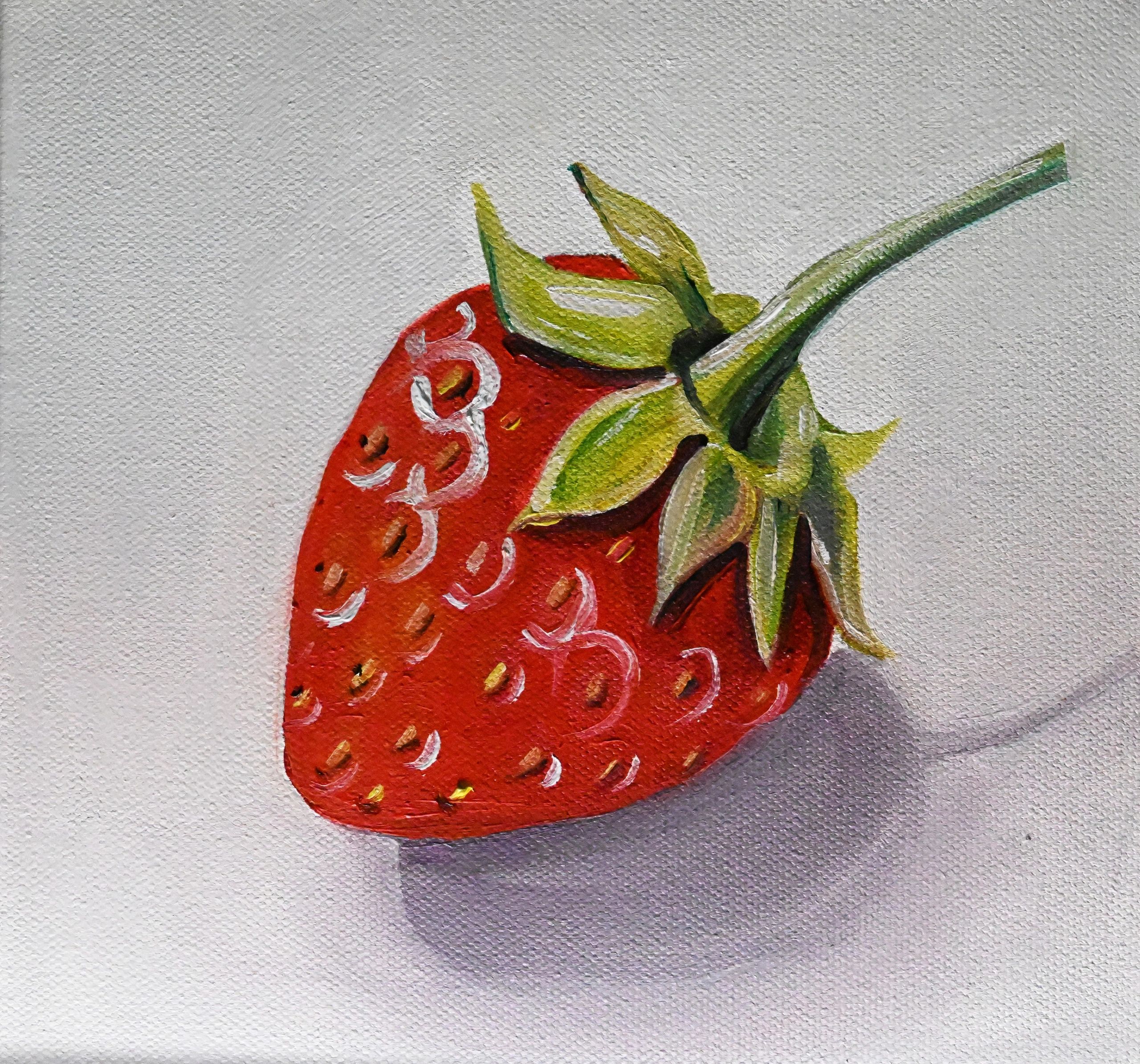Strawberries Original Oil Painting