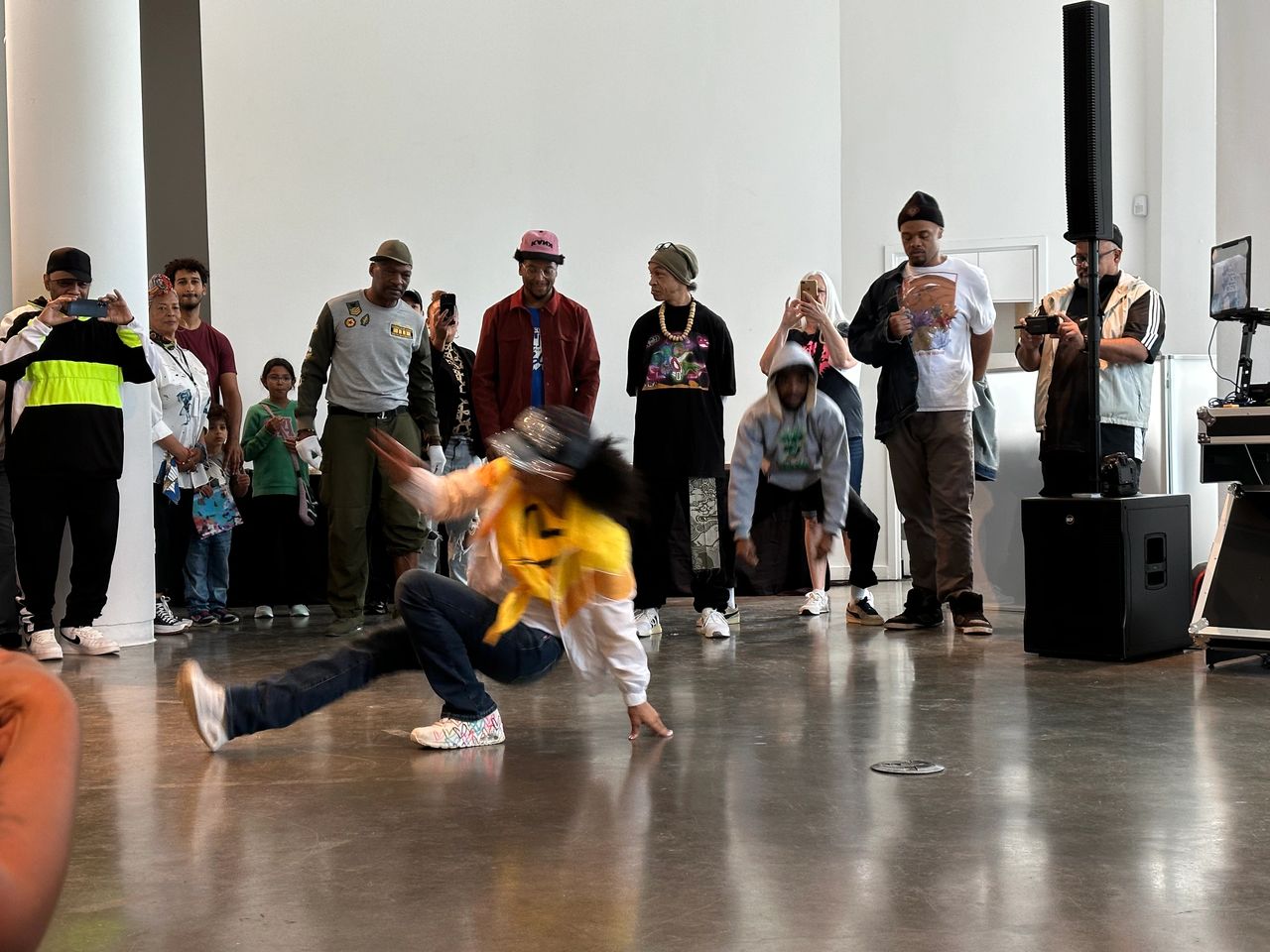 'Rokafella' breakdancing during the live performances. Photo: Youmna Sukkar