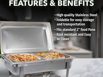 2" Half trays Chafer Dish - Complete set
