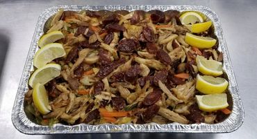 Half Tray Pancit with meat $50.00
