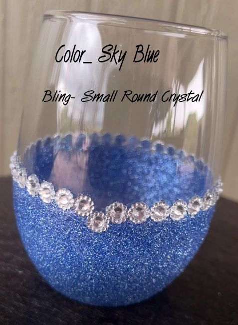 Custom Bling Wine glass