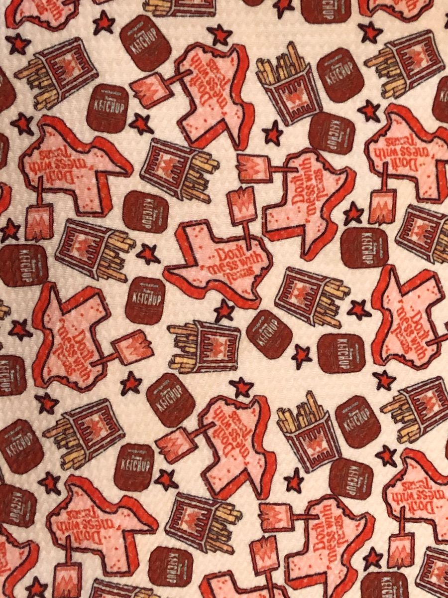 Whataburger Texas favorite restaurant bullet fabric