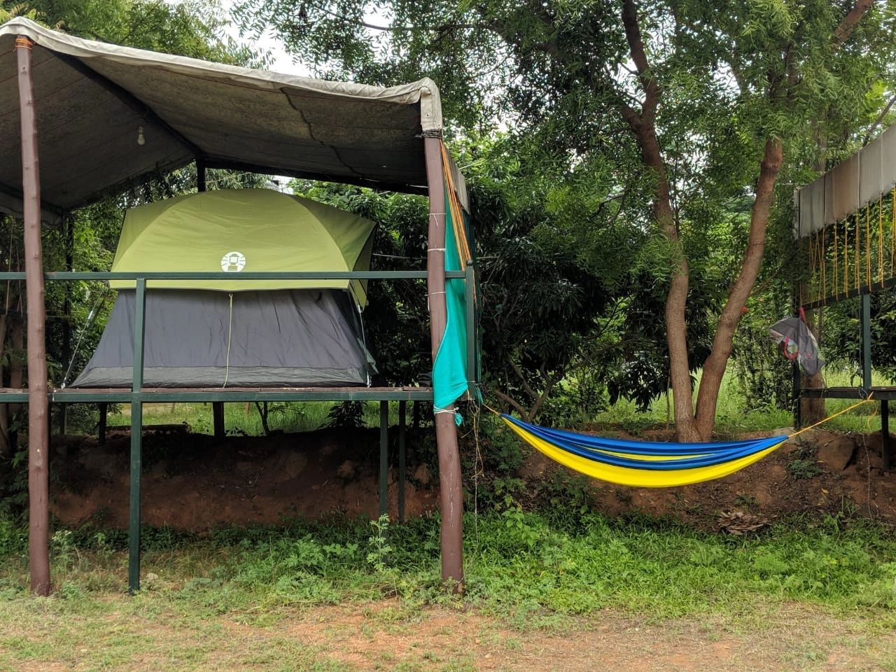 Backyard Camp Kanakapura lakeside pet friendly camping Bangalore