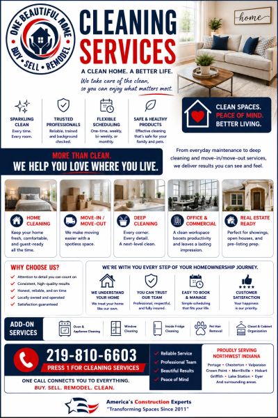 Professional home cleaning services for every need, from move-in to deep cleaning.