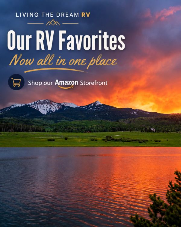 LTDRV Amazon Associates with a beautiful mountain in the background.