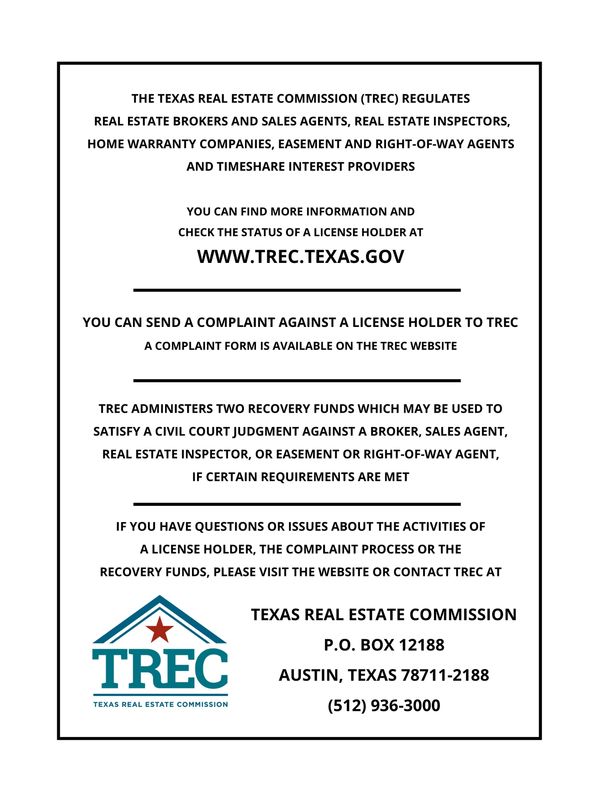 The Texas Real Estate Commission ( Trec ) 
