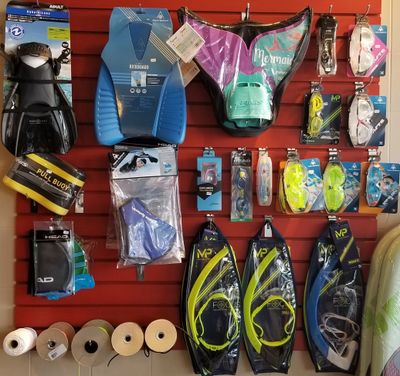 Large selection of Swimming accessories. 