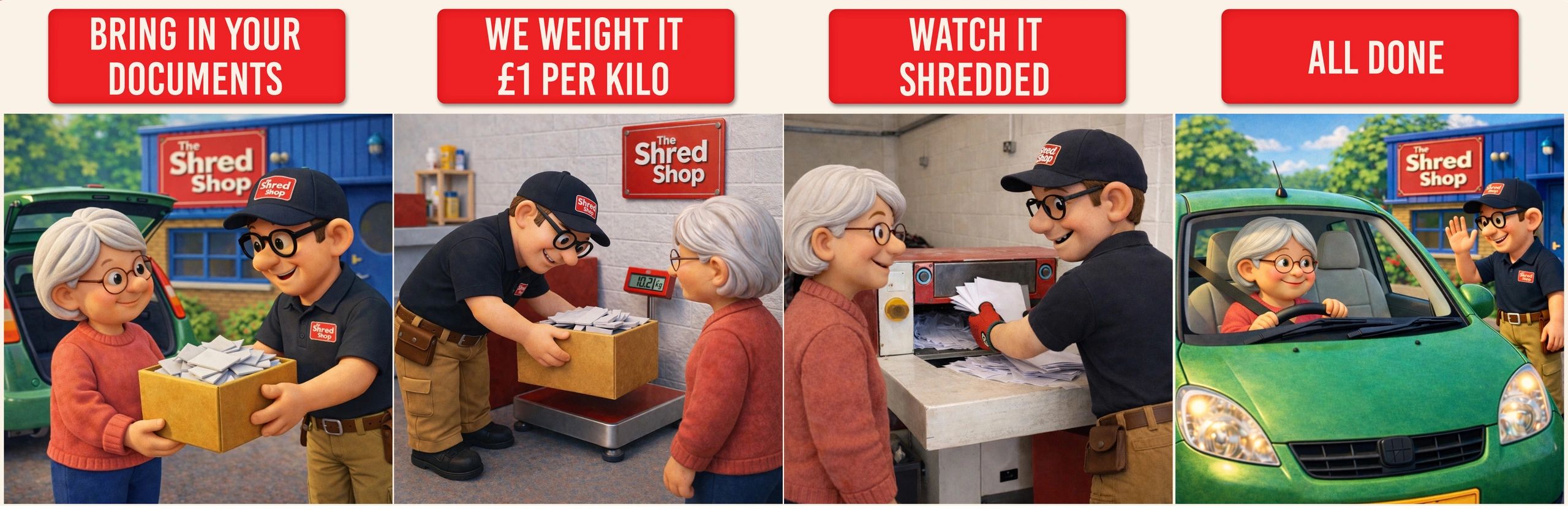 The shredshop camberly. Local Shredding for domestic and business clients.