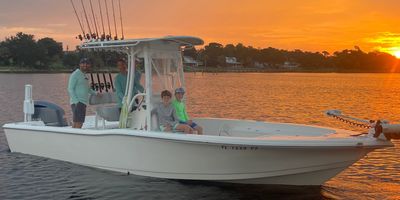 Capt Kyle taking a group fishing from 30a on an inshore charter 