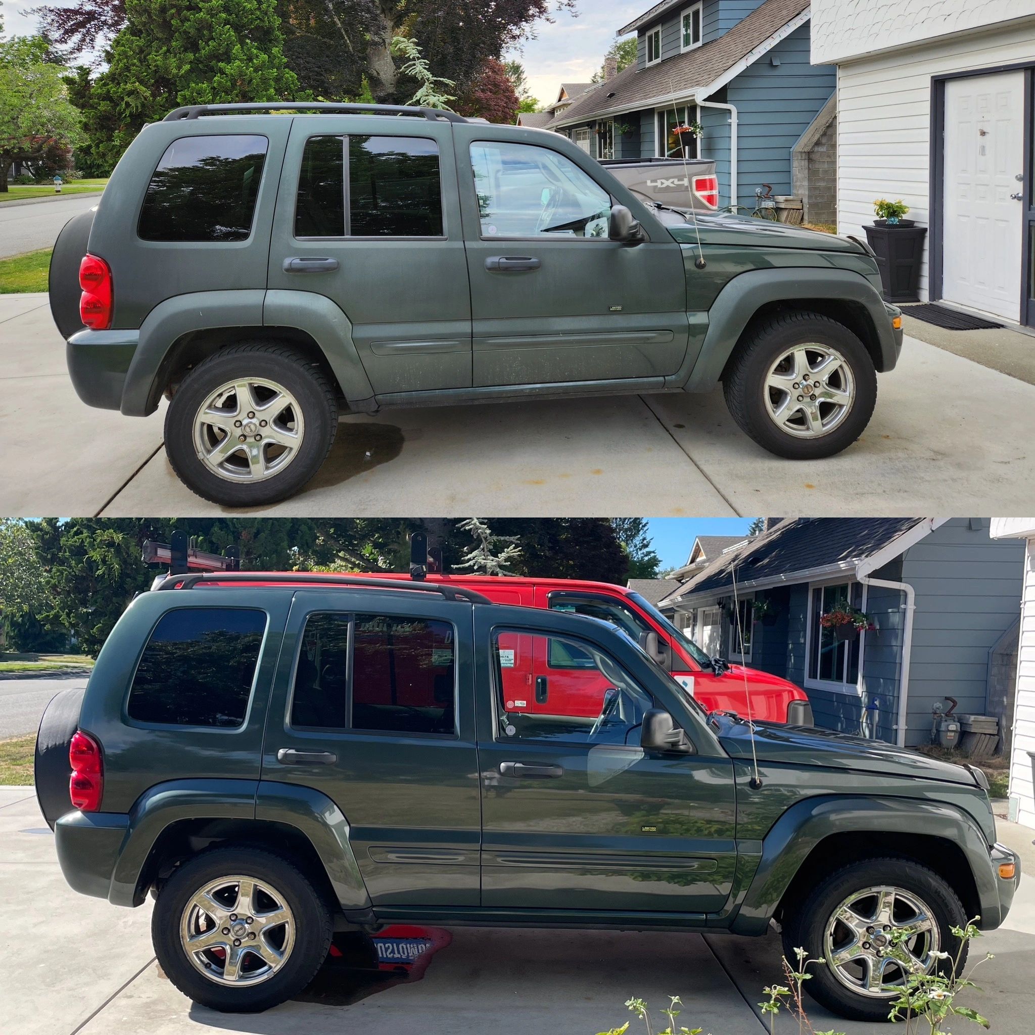 Before and after polishing