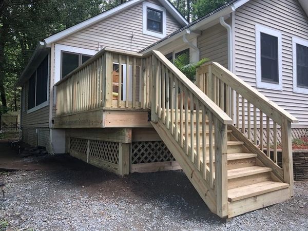 Custom pressure treated deck 