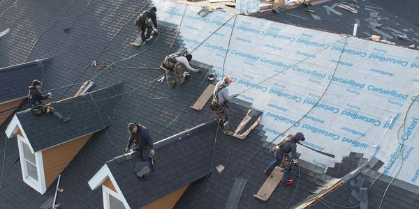 Commercial asphalt shingle roof installation 