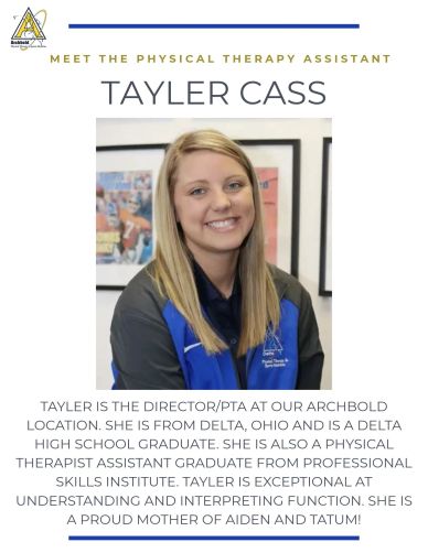 Portrait of Tayler Cass, Physical Therapy Assistant.