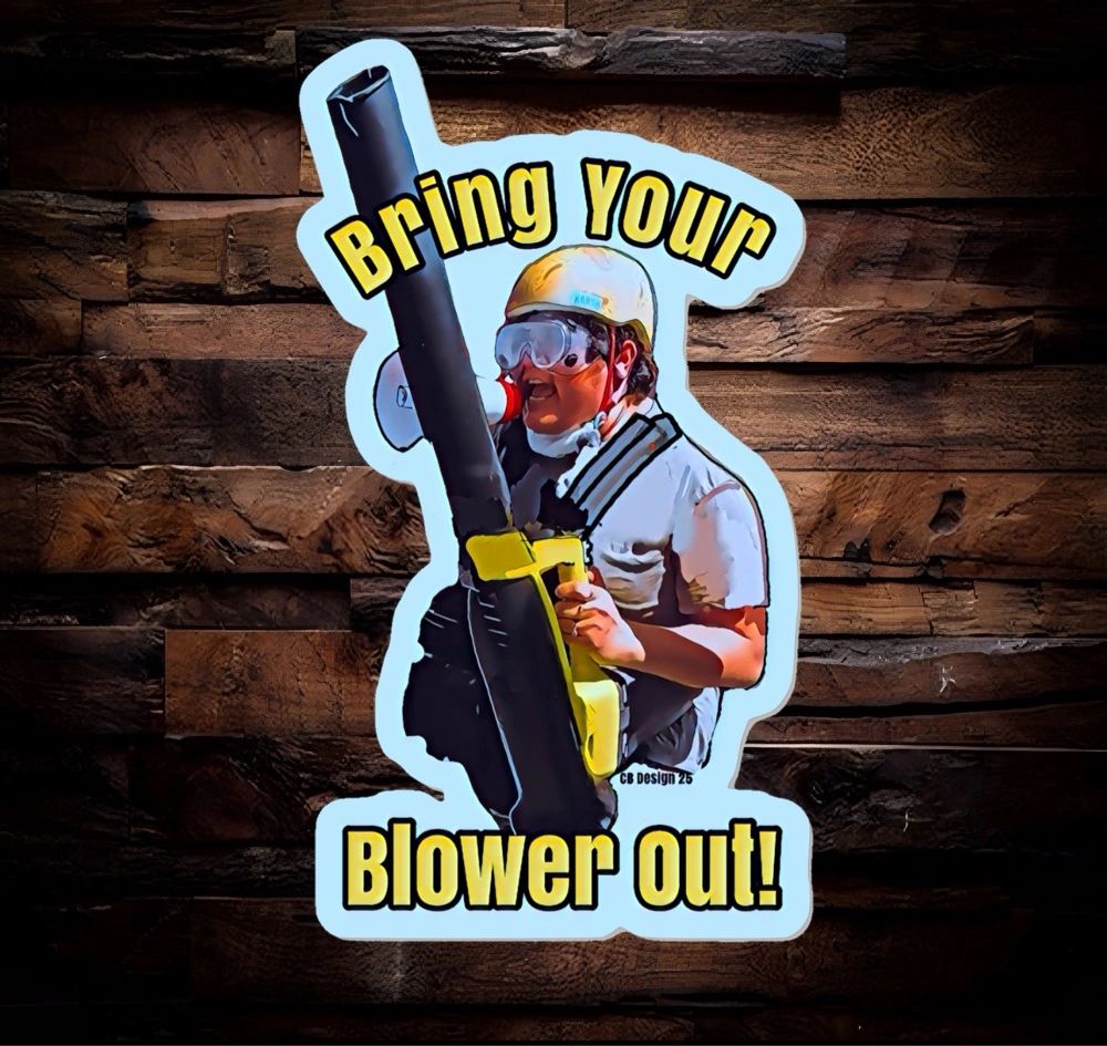 Bring Your Blower Protester Riot Sticker