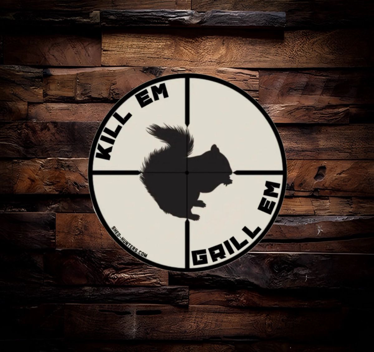 Squirrel kill and grill sticker