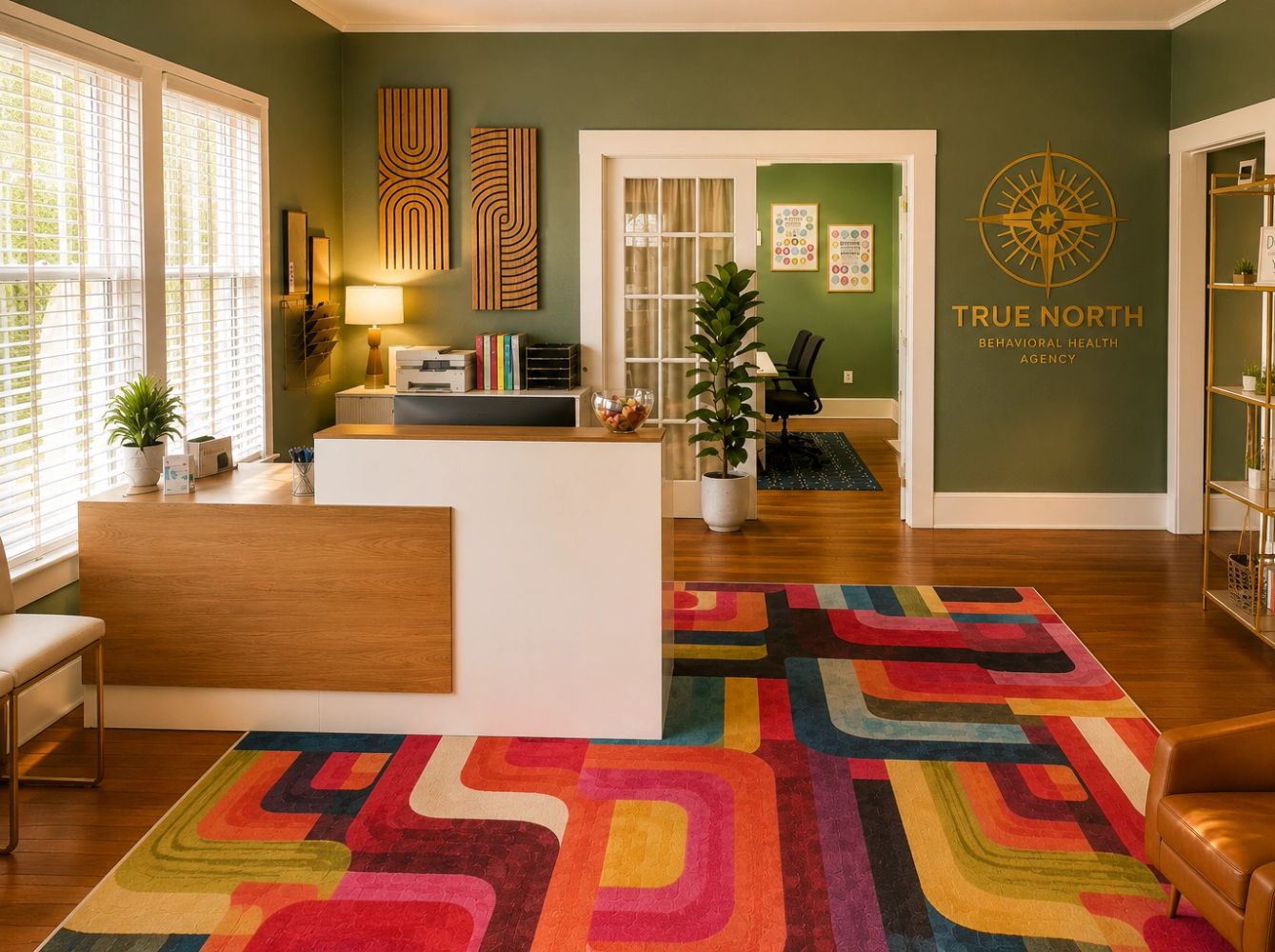 Pencils in a holder and stacked magazines on a desk.