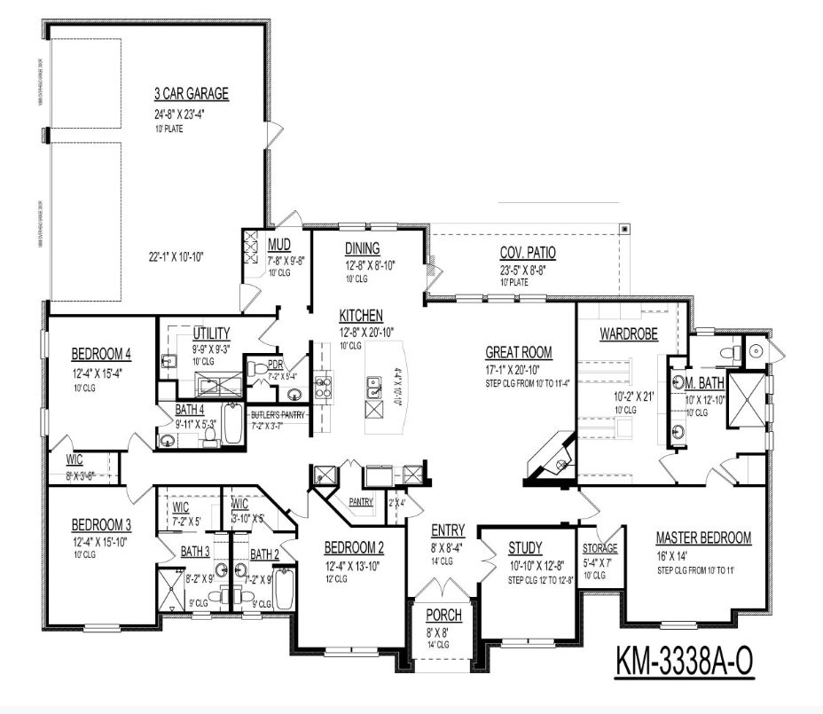 Detailed house floor plan with labeled rooms and dimensions.