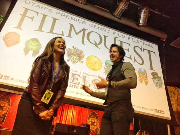 LaVictoire at a Q & A for Stellar Hosts at FilmQuest in Utah