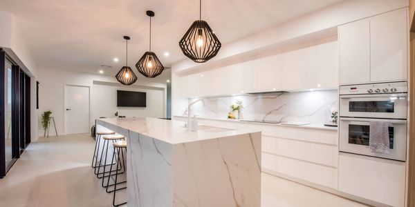 Modern Marble effect kitchen worktops