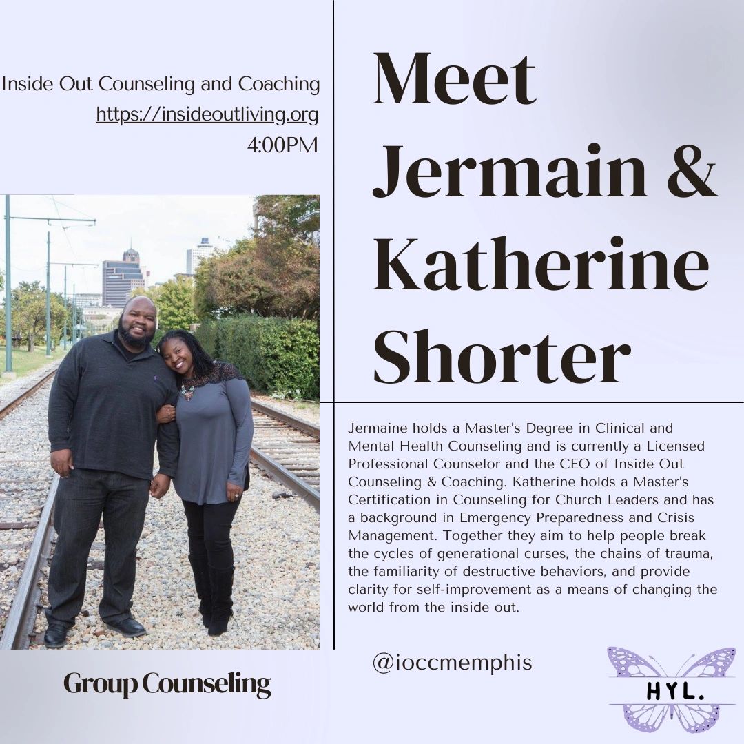 Jermain and Katherine Shorter offer group counseling through Inside Out Counseling and Coaching.
