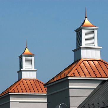custom copper sheet metal architectural roof