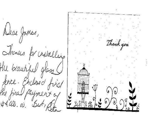 A thank you letter