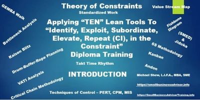 THEORY OF CONSTRAINTS APPLYING "TEN" LEAN TOOLS TO “IDENTIFY, EXPLOIT, SUBORDINATE, ELEVATE, AND REP