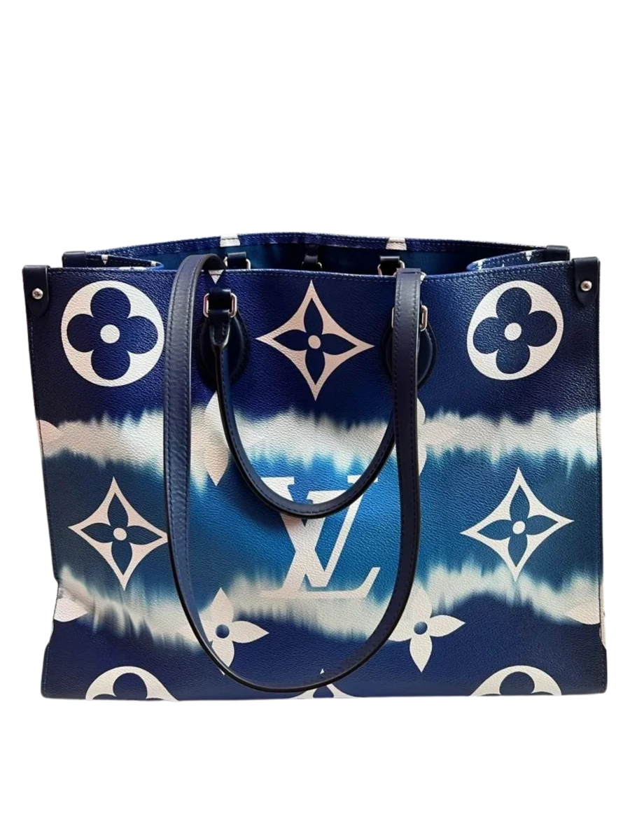 Louis Vuitton Lv Escale On The Go Gm White and Blue Shoulder Bag