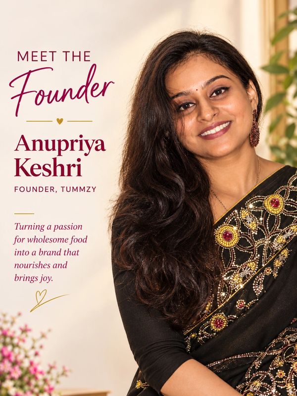Portrait of Anupriya Keshri, founder of Tummzy, smiling.
