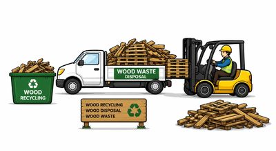Wood recycling in Kent, pallet waste recycling, wood waste collection, timber disposal
