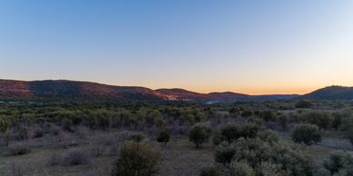 Evening picture of Frio River Valley in Concan, TX