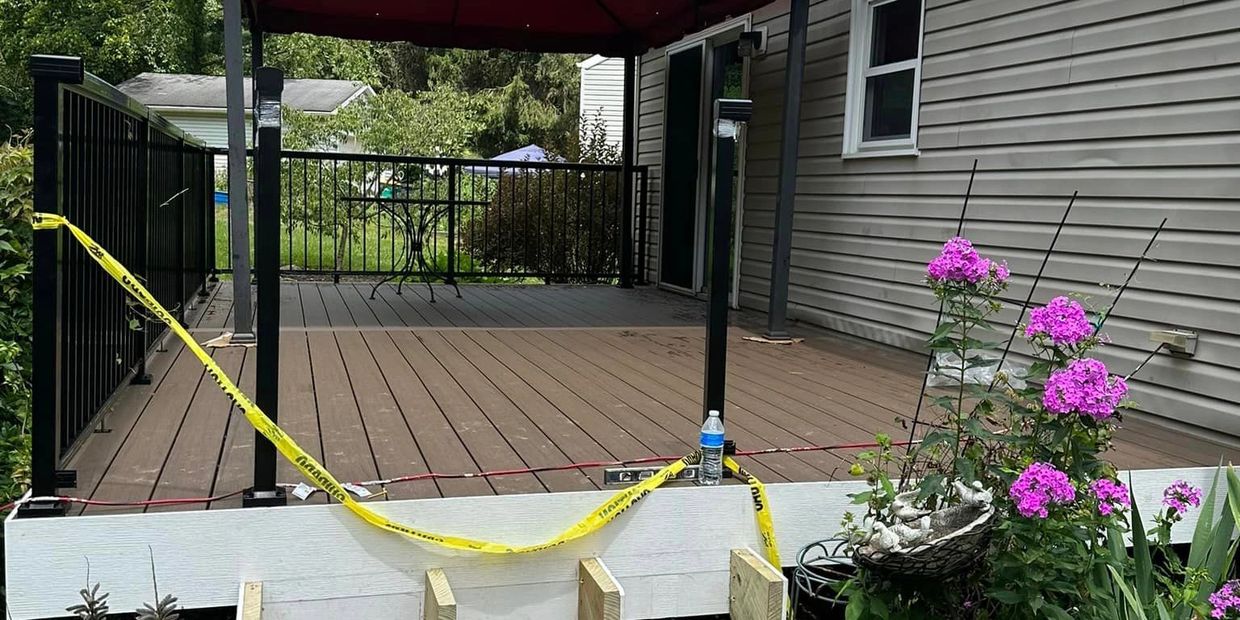 A deck restoration job typically involves rejuvenating an existing deck to improve its appearance, 