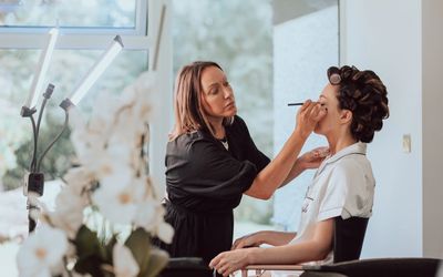 Bridal Makeup artist at the Warren estate essex