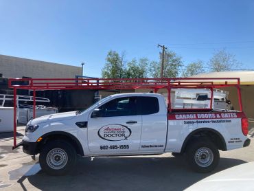 Work truck for garage doors and gates service.